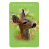 Vignetted Portret of Smiling Blacktail Deer Fawn Magneet (Verticaal)