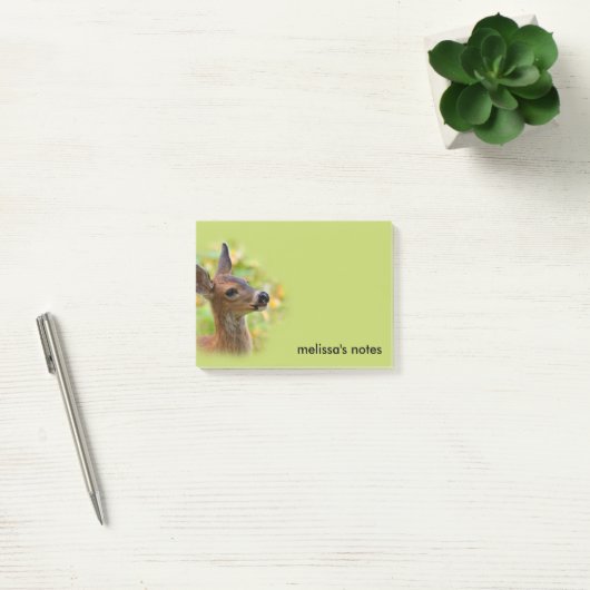 Vignetted Portret of Smiling Blacktail Deer Fawn Post-it® Notes (Kantoor)
