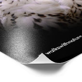 Vignetted Portret van een Inquisitive Saker Falcon Foto Afdruk (Hoek)