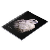 Vignetted Portret van een Inquisitive Saker Falcon Notitieboek (Linkerzijde)