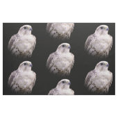 Vignetted Portret van een Inquisitive Saker Falcon Stof (Fat Quarter)