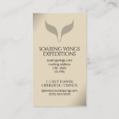 Vignetted Portret van een Inquisitive Saker Falcon Visitekaartje (Achterkant)