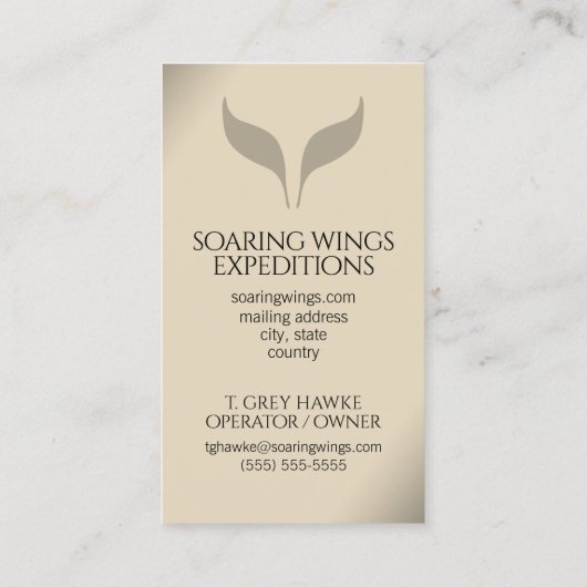 Vignetted Portret van een Inquisitive Saker Falcon Visitekaartje (Achterkant)