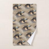 Vignetted Profile of a Peregrine Falcon Bad Handdoek (Handdoek)