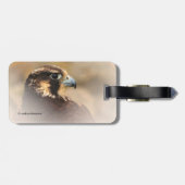 Vignetted Profile of a Peregrine Falcon Bagagelabel (Achterkant horizontaal)