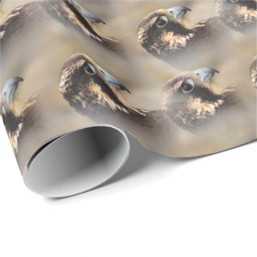 Vignetted Profile of a Peregrine Falcon Cadeaupapier (Rol Hoek)