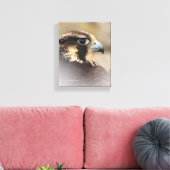 Vignetted Profile of a Peregrine Falcon Canvas Afdruk (Insitu (Woonkamer))