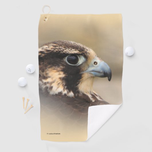 Vignetted Profile of a Peregrine Falcon Golfhanddoek (Insitu)