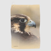 Vignetted Profile of a Peregrine Falcon Golfhanddoek (Voorkant)