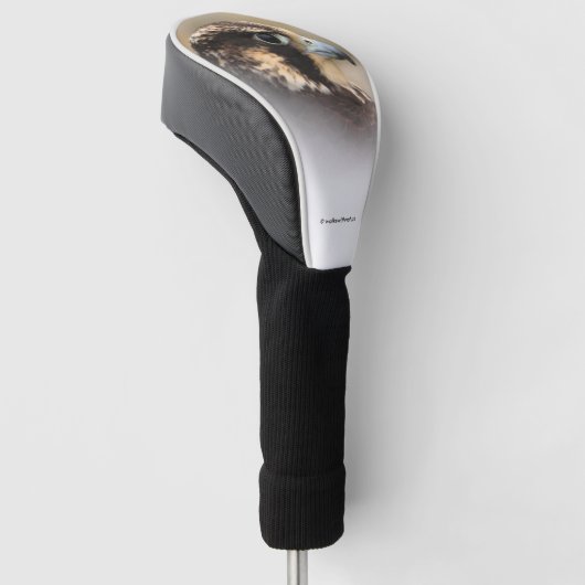 Vignetted Profile of a Peregrine Falcon Golfheadcover (Schuin)