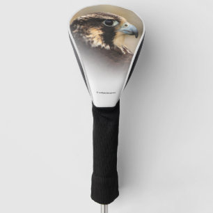 Vignetted Profile of a Peregrine Falcon Golfheadcover