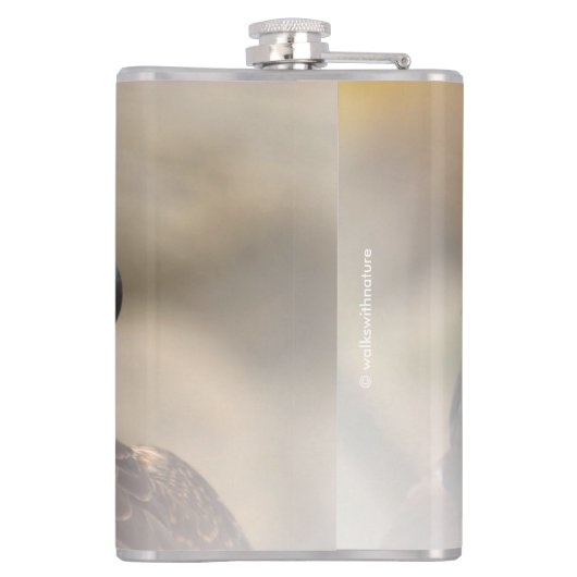 Vignetted Profile of a Peregrine Falcon Heupfles (Achterkant)