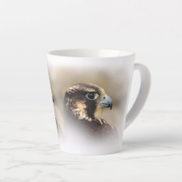Vignetted Profile of a Peregrine Falcon Latte Mok