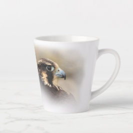 Vignetted Profile of a Peregrine Falcon Latte Mok
