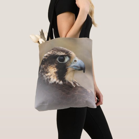 Vignetted Profile of a Peregrine Falcon Tote Bag (Dichtbij)