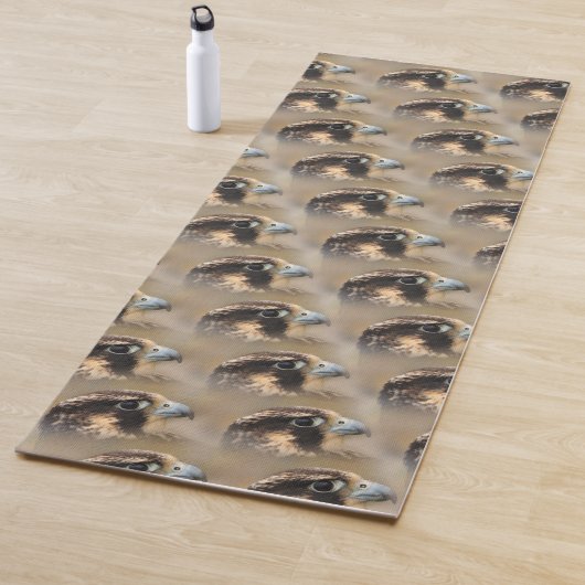 Vignetted Profile of a Peregrine Falcon Yogamat (In situ)