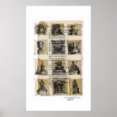 Vignettes in de tuin van Versailles, Frankrijk Poster (Voorkant)