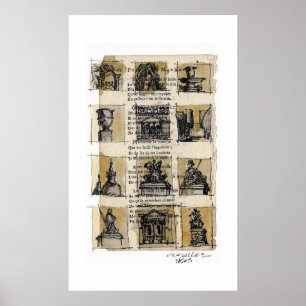 Vignettes in de tuin van Versailles, Frankrijk Poster