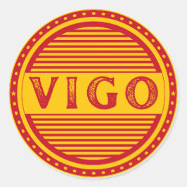 Vigo City Pride Embleem – Spaanse identiteit Ronde Sticker