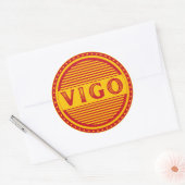 Vigo City Pride Embleem – Spaanse identiteit Ronde Sticker (Envelop)