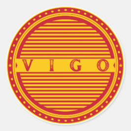 Vigo City Pride Emblem – Spanish Identity Ronde Sticker