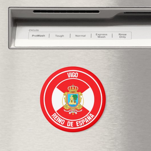 Vigo Round Emblem Magneet (Insitu (Vaatwasser))