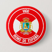 Vigo Round Emblem Ronde Button 7,6 Cm (Voorkant)