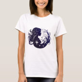 Vigro Zodiac met kosmische en sterrenelementen T-shirt (Voorkant)