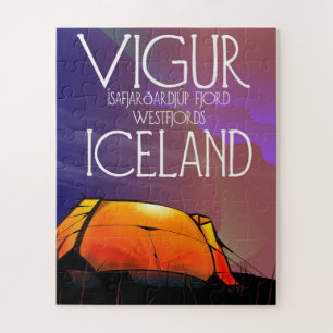 Vigur Ísafjarðardjúp fjord in de Westfjorden van I Legpuzzel