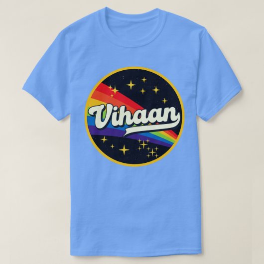 Vihaan regenboog in ruimte  stijl t-shirt (Design voorkant)