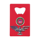VII Armored Corps Eagle Creditkaart Flessenopener (Voorkant)