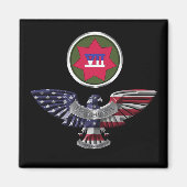 VII Armored Corps Eagle Magneet (Voorkant)