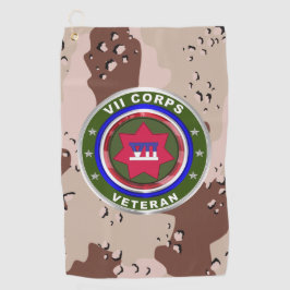 VII CORPS Desert Storm-veteraan Golfhanddoek