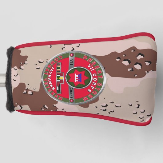 VII Corps Desert Storm Veteraan Golfheadcover (Voorkant)