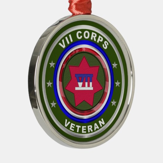 VII Kerstkerst met pantserkorps Metalen Ornament (Rechts)