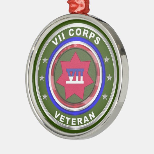 VII Kerstkerst met pantserkorps Metalen Ornament (Links)
