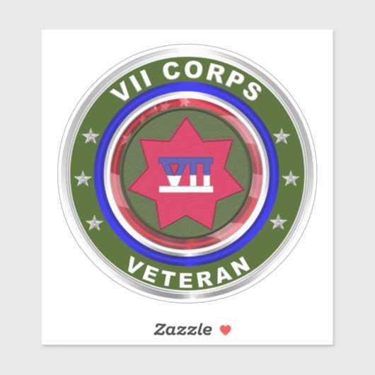 VII KORPS Veteraan Sticker (Vel)