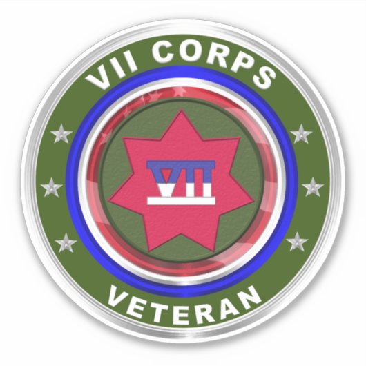VII KORPS Veteraan Sticker (Voorkant)