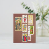 VIII Justitie, zeven tarotkaarten Briefkaart (Staand voorkant)