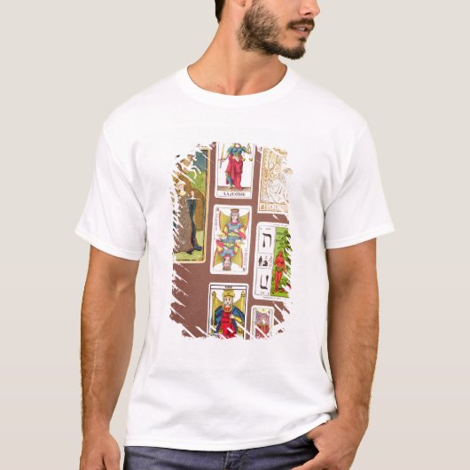 VIII Justitie, zeven tarotkaarten T-shirt (Voorkant)