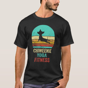 Viintag Chiweenie Yoga Fitness Chihuahua Daschund T-shirt