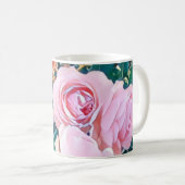 viintage birds purple botanical wallpaper koffiemok (Voorkant rechts)