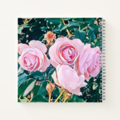 viintage birds purple botanical wallpaper notitieboek (Achterkant)