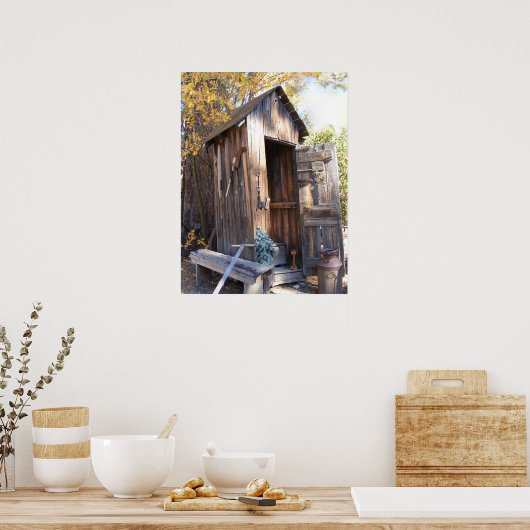 VIintage Out House Poster (Keuken)