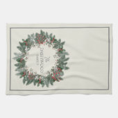 Viintage Persoonlijke kerstfeestdag Theedoek (Horizontaal)