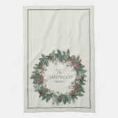 Viintage Persoonlijke kerstfeestdag Theedoek (Verticaal)