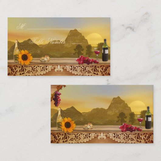 Vijandel bruiloft Zitplaats Plaatskaartje (Voorkant / Achterkant)