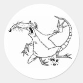 vijandelijke rat ronde sticker (Voorkant)