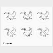 vijandelijke rat ronde sticker (Vel)