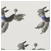  vijanden Happy Black Poodles Stof (Close Up)